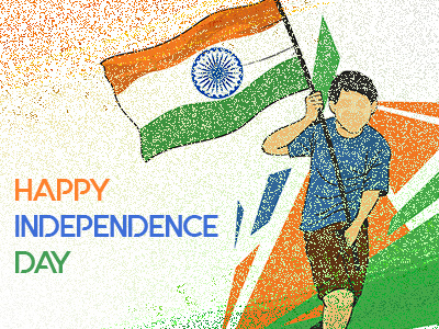 Indian Flag Independence Day day flag freedom illustration independence india minimal speech vector