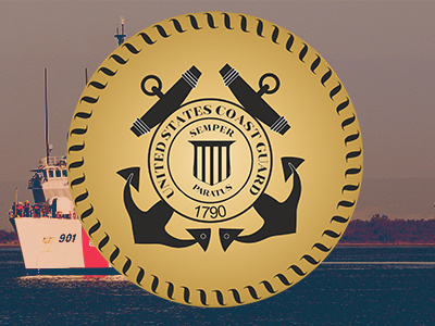 US Coast Guard Logo adobe animation art branding design flat graphic graphicdesign icon identity illustration ios logo minimal minimal art type ui ux vector web