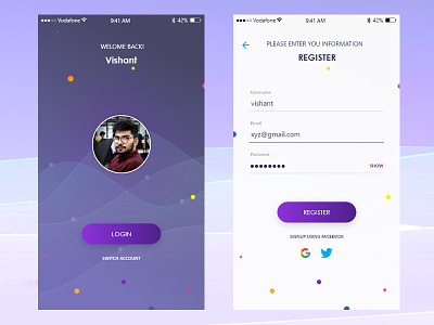 Login App Screen android app challenge concept ios login login page