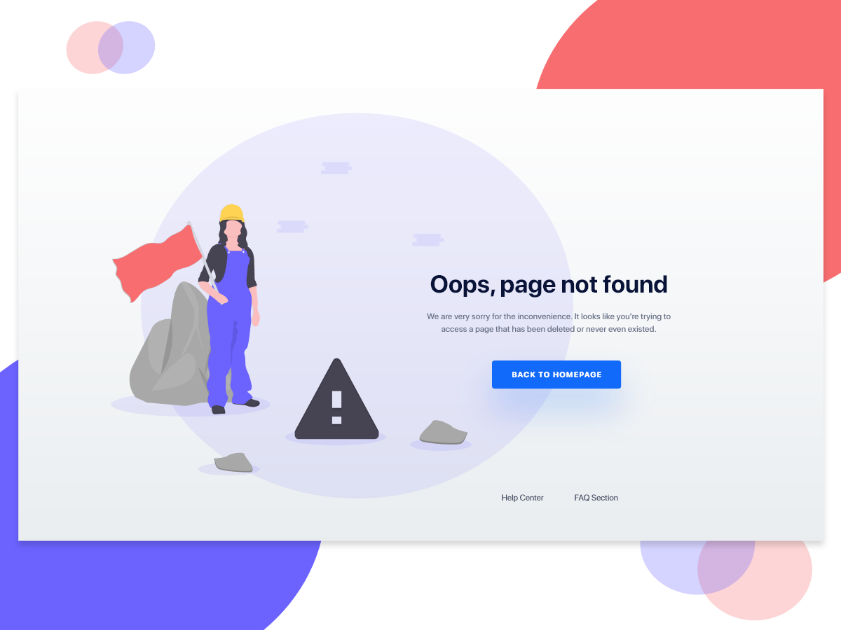 404 Error Landing Page