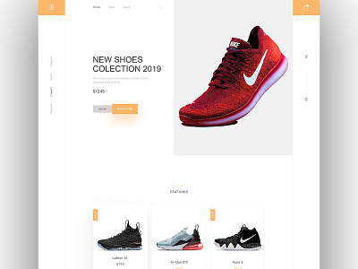 Nike Shoes Collection Web UI kit adobe animation app challenge daily ui icon illustration landing page logo mascot page