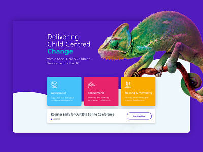 Social Care adobe banner bright colourful design digital organic purple social care ui wavy website