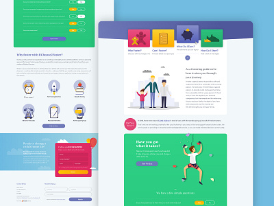 Foster Care adobe banner design digital illustration ui ux vector website xd