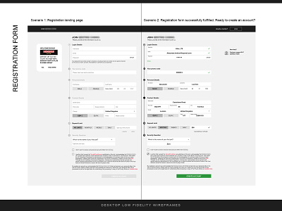 Registration Form desktop registration form uidesign uxdesign webdesign