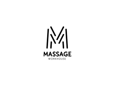 Massage Workhouse Logo branding design designinpiration graphic design kolcsarzsolt line logo logodesign logoinspiration massage monogram typogaphy vector workhouse