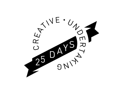 25 days creative undertaking identity logo personal project travel