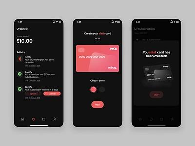 Slash Card app card design figma finance illustration inspiration interface minimal mobile mobile app mobiletrends subscription ui ui design uiinspiration uitrends ux web design website