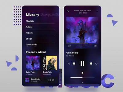 Music Player animation app apple music branding card design flat icon illustration minimal mobile music app music player ui ui design ux web web design webdesign website