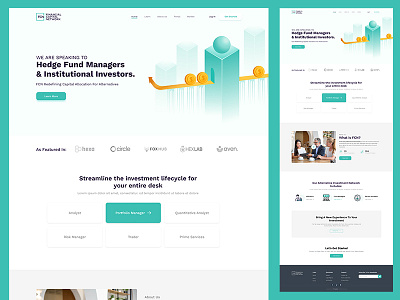 Financial Website animation art design graphic design illustrator minimal ui ux web website