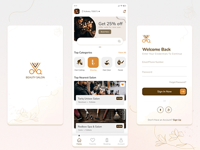 Beauty_Salon app branding design minimal ui ux