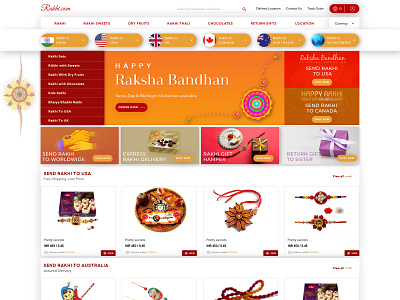 Rakhi Ecommerce Website design ui web