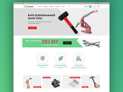 Tool Website Design design ui web