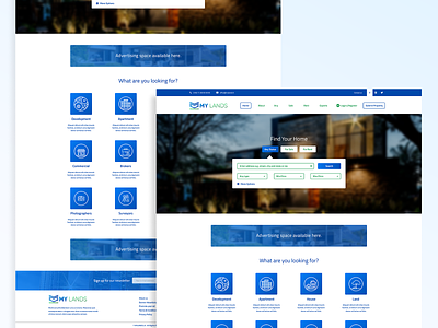 Real Estate Website blue design identity realestate responsive srilanka ui ux web website