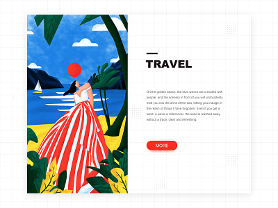 travel beach illustration illustration packaging logo design people plant sea three primary colors travel ui vector 人物 包装 大海 插画 旅行 植物 沙滩 矢量 设计
