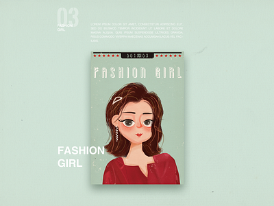 Vintage illustration avatar girl poster ui 人物 包装 插图 插画 设计