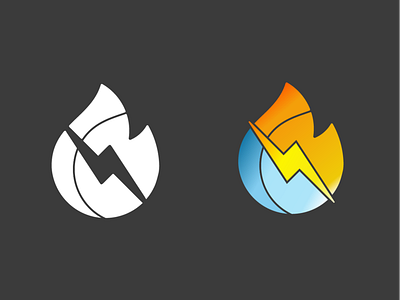 Fire Water Electric Logo branding brandmark electricity elements energy fire ice icon logo logodesign logodesigner logos mark utilities utility water water and fire