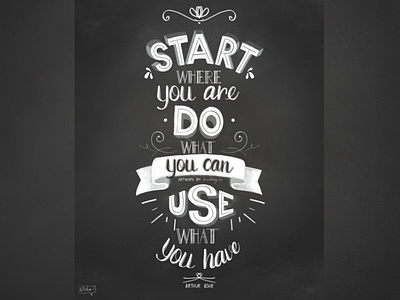 Start Where You Are Do What You Can Use What You Have chalk chalkboard lettering ipadpro ipadpro2018 lettering typography