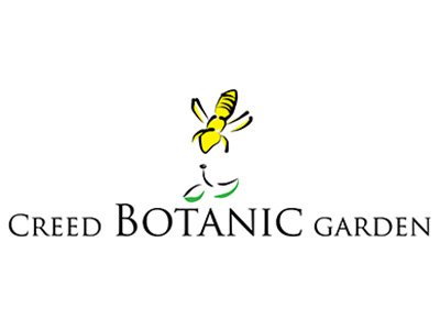 Botanic bee bee garden logo vector