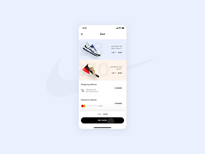 Nike - Store app concept - Checkout after affects animation app concept ecommerce interaction ios minimal motion payment product shipping shoes shop store ui ux