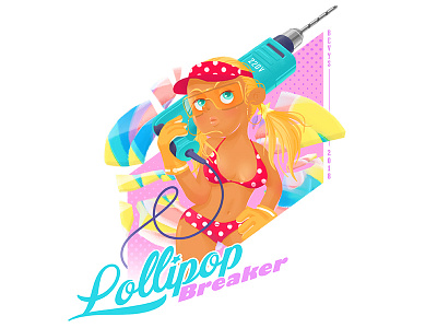 Lollipop breaker 2d illustration lollipop