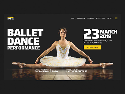 Ballet Dance Performance design dubaifreelancedesigner freelance designer freelancer graphic design header design ui website