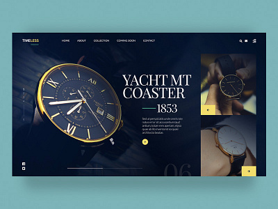 Timeless! design dubaifreelancedesigner freelance designer freelancer landingpagedesign splashpage ui designs uidesign uitrends uiuxdesign uiuxdesigner uxdesign uxdesigner watch design web design website