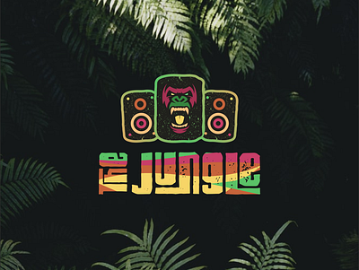 THE JUNGLE LOGO coreldraw design event icon illustrator logo music rave vector