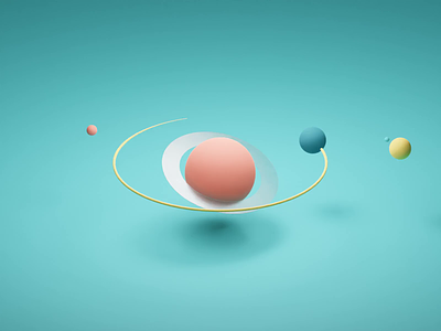 Planetary animation blender icon motion graphics ui