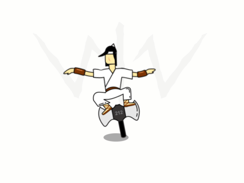 Flat "Wiro Sableng" animation cartoon character design flat illustration minimal vector