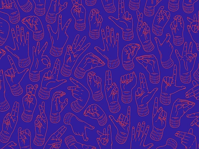 Give me a sign! alphabet blue deaf design finger alphabet fingers hand hand arrangements hands hands arrangement illustration illustrator language pattern poland polish sign language red sign sign language