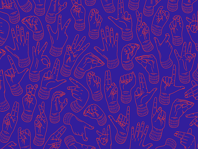 Give me a sign! alphabet blue deaf design finger alphabet fingers hand hand arrangements hands hands arrangement illustration illustrator language pattern poland polish sign language red sign sign language