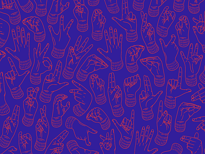 Give me a sign! alphabet blue deaf design finger alphabet fingers hand hand arrangements hands hands arrangement illustration illustrator language pattern poland polish sign language red sign sign language