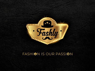 Fashly - Logo Design and Branding black and gold logo branding clothing store logo fashion logo fashly logo design logo design