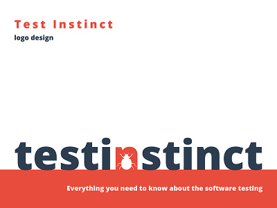 Test Instinct - Logo Design bug logo flat logos logo design qa company logo design test instinct testing company logo design