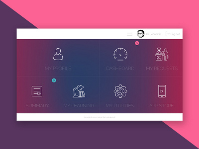 Gradient Tiles Dashboard Design by Praveen Kumar on Dribbble