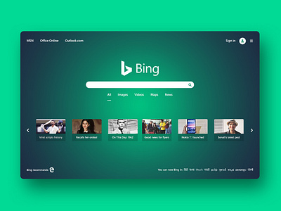 Microsoft Bing - Redesign bing homepage bing redesign bing search engine bing search ux bing uxui microsoft microsoft bing microsoft bing redesign microsoft bing search engine uxui