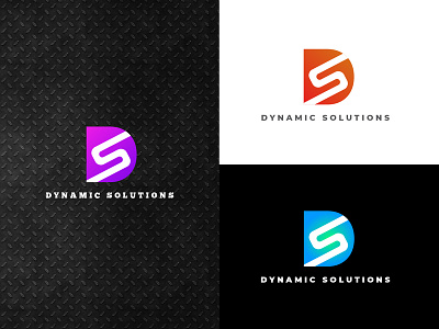 Dynamic Solutions - Logo Design branding ds logo dynamic dynamic solutions gradient logo design logo design text logo