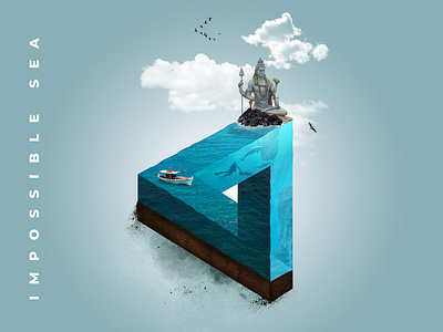 Impossible Sea graphic design impossible sea lord shiva photo manipulation retouching sea