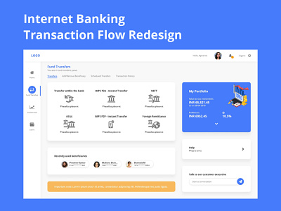Internet Banking - Transaction Flow Redesign fund transfer flow internet banking money transaction money transfer net banking transaction flow