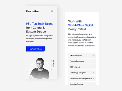 Ideamotive clean designers developers house icons ideamotive landing page shape software talent webdesign