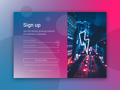 Daily UI #001 001 dailyui dailyui001 interface signup ui