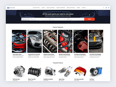 E-commerce for car parts car parts cars clean design e-commerce flat simple store ui ux