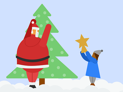 Xmas design dribbbler google illustration vector