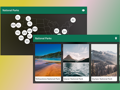 US National Parks design indigo.design nature travel ui ux