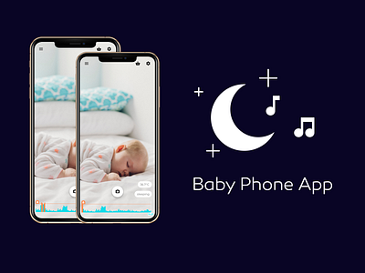 Baby Phone App 2d baby app clean design design flat design indigo.design live video material design monitoring ui ux video app