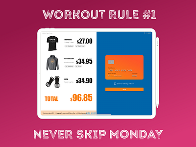 Workout Shopping angular checkout clean clear codegen design indigo.design material order payment simple training ui ux workout