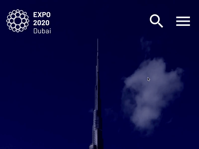 EXPO landing clean conference design event expo expo 2020 in dubai flat indigo.design material simple ui ux