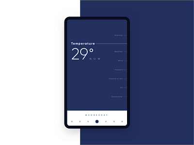 Weather App Screen app indigo indigo.design infragistics studio studio de design ui ux weather