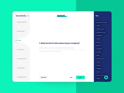 Questionnaire Screen angular app design indigo indigo.design infragistics product ui uiux ux web