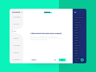 Questionnaire Screen angular app design indigo indigo.design infragistics product ui uiux ux web